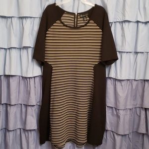 Lane Bryant Striped Panel Midi Dress 18/20